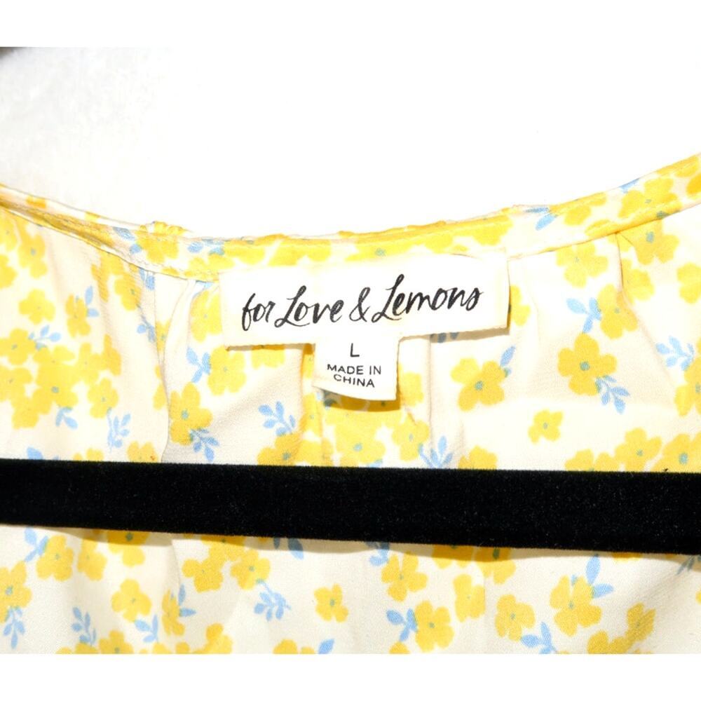 For Love And Lemon Daffodil Floral Lace Robe Size Large - Picture 7 of 13